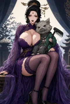 西游同人:情深不休的紫蛛儿为了老猪我,竟恶堕成逆天的爆乳九幽万魔女帝